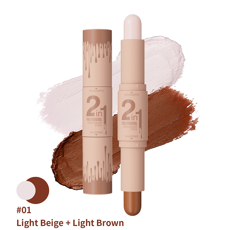 2-In-1 Highlighter Shadow Double Head Bronze Contour Stick