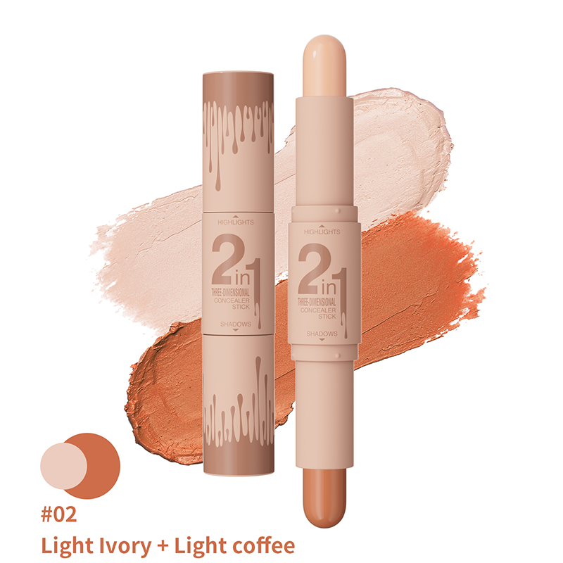 2-In-1 Highlighter Shadow Double Head Bronze Contour Stick