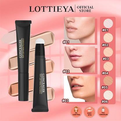 Matte Liquid Concealer Sponge Head Full Cover